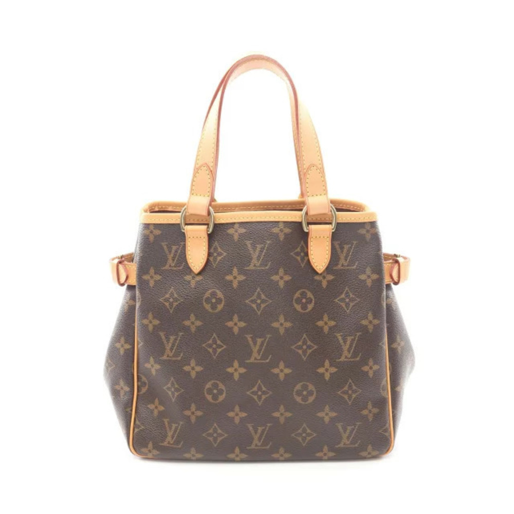 Louis Vuitton Batignolles Handbag Canvas Leather Monogram Brown